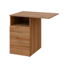 BKC 1 - 82 kontejner přístavný, levý, 3-zásuvkový/nika, deska protažená 18 mm, centrální zámek, 750x